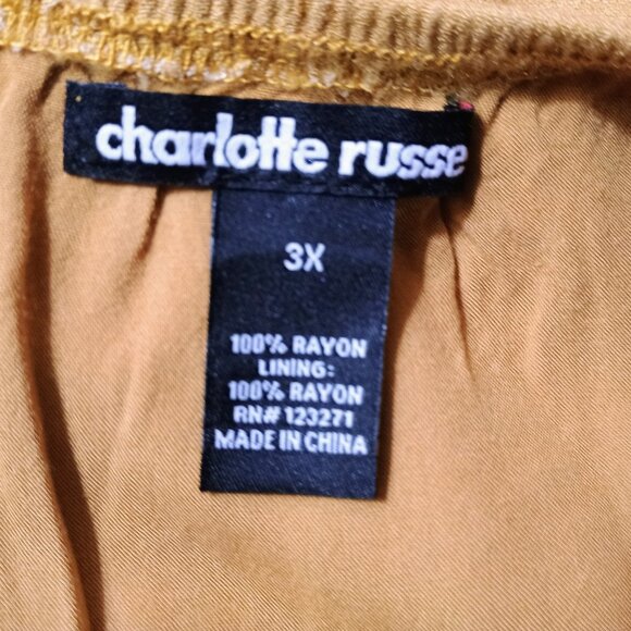 EUC: Charlotte Russe Sze 3X Yellow Floral Mini Dress - Picture 3 of 6